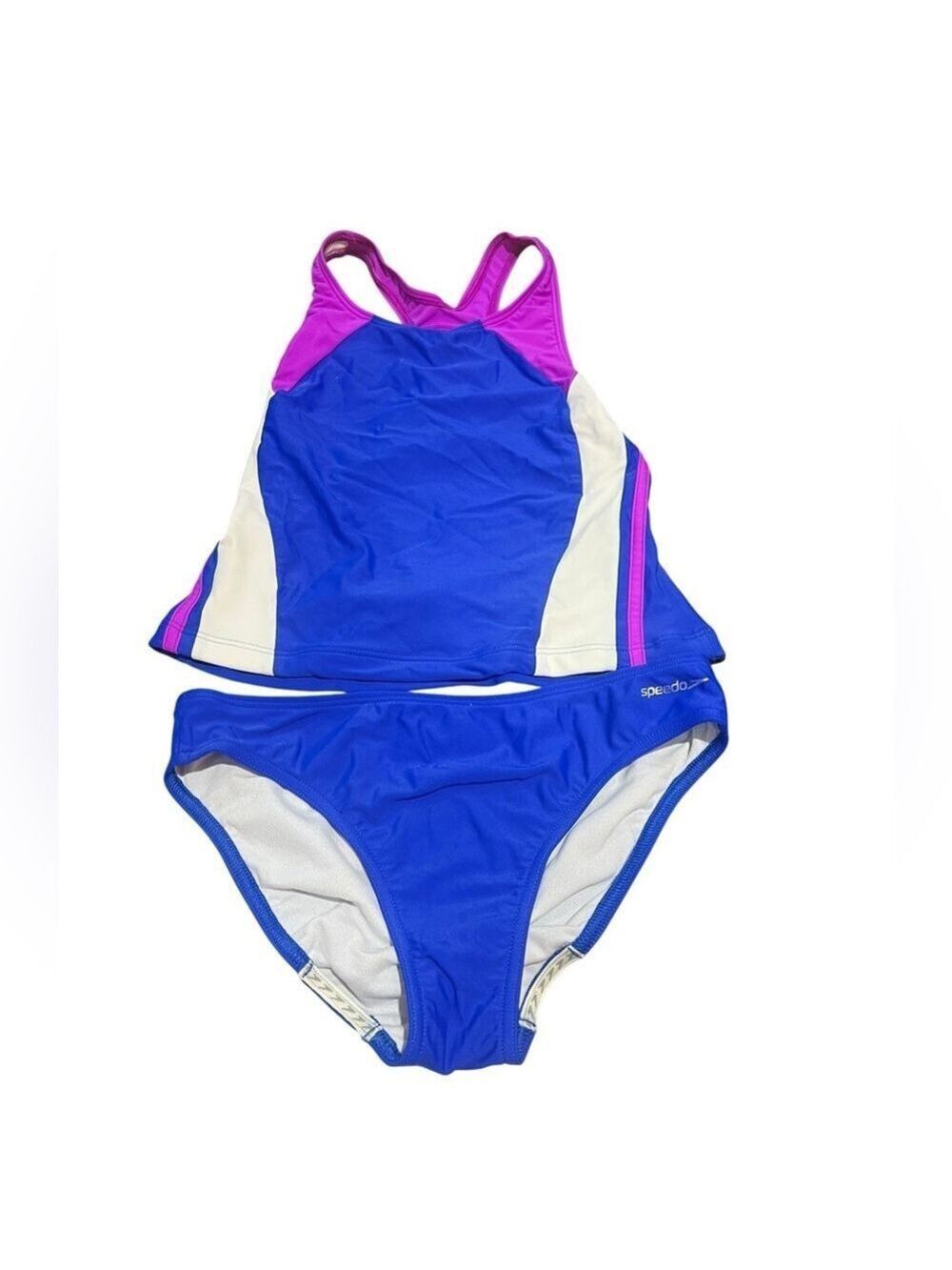 Speedo Kids Bikini Blue Pink and White